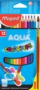 Crayon de couleur aquarellable color'peps aqua 12 crayons