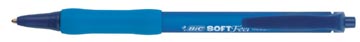 [837398] Bic stylo bille soft feel clic grip, bleu