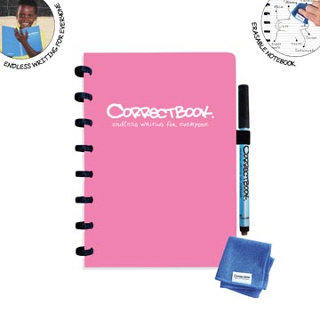 [8386568] Correctbook a5 original: cahier effaçable / réutilisable, ligné, blossom pink (rose)
