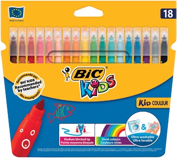 [841799] Bic feutre kid couleur, 18 feutres