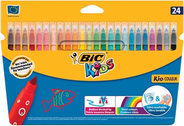 [841800] Bic feutre kid couleur, 24 feutres