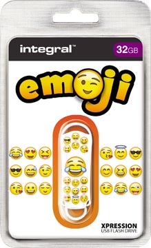 [8434608] Integral xpression emoji clé usb 2.0, 32 go, blanc