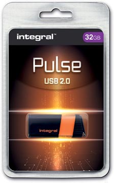 [8436053] Integral pulse clé usb 2.0, 32 go, noir/orange