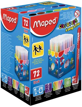 [845000M] Maped feutre color'peps 72 feutres en boîte cartonnée (classpack)