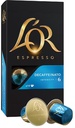 Douwe egberts capsules de café l'or intensity 6 , decaffeïnato, paquet de 10 capsules