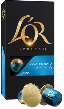 [86706] Douwe egberts capsules de café l'or intensity 6 , decaffeïnato, paquet de 10 capsules