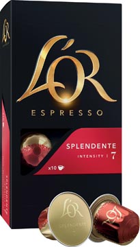 [86719] Douwe egberts capsules de café l'or, intensity 7, splendente, paquet de 10 capsules