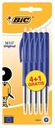 Bic stylo bille m10 clic largeur de trait 0,4 mm, pointe moyenne, bleu, blister 4 + 1 gratuit