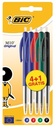 Bic stylo bille m10, blister 4 + 1 gratuit en couleurs assorties