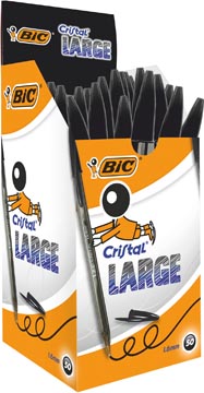 [880648] Bic stylo bille cristal large, pointe large, noir