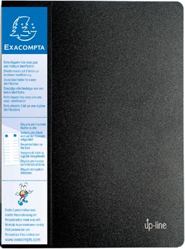[88601E] Exacompta protège-documents avec etikethouder pour ft a4, en pp dûr, 60 pochettes, noir