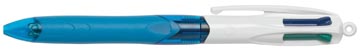 [887136] Bic 4 colours grip, stylo bille, 0,32 mm, 4 couleurs d'encre classique, corps bleu