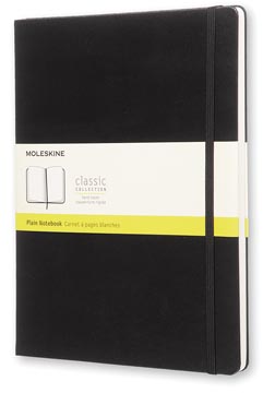 [892710] Moleskine carnet de notes, ft 19 x 25 cm, uni, couverture solide, 192 pages, noir