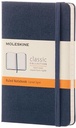Moleskine carnet de notes, ft 9 x 14 cm, ligné, couverture solide, 192 pages, saphir