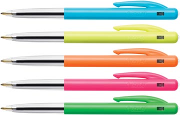 [893582] Bic stylo bille m10 clic colors, boîte de 50 pièces