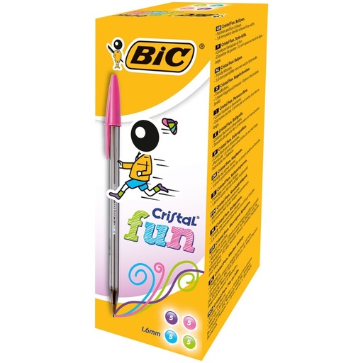 [895793] Bic cristal stylo bille couleurs fashion boîte de 20 pièces