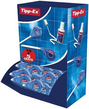 [895952] Tipp-ex dérouleur de correction ecolutions easy refill, boîte de 20 pièces (15 + 5 gratuites)