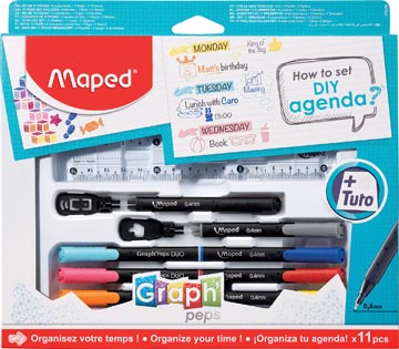 [897551] Maped set how to agenda, 11 pièces dans une boîte accrochable