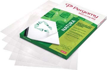 [900054] Pergamy couvertures en plastic recyclé ft a4, 200 microns, paquet de 100 pièces