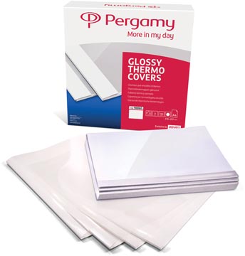 [900061] Pergamy couvertures thermiques ft a4, 1,5 mm, paquet de 100 pièces, blanc