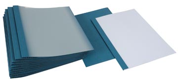 [900068] Pergamy couvertures thermiques ft a4, 3 mm, paquet de 100 pièces, bleu, grain cuir