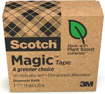 [9001930] Ruban adhésif magic  tape a greener choice, ft 19 mm x 3 0 m, boîte de 1 rouleau