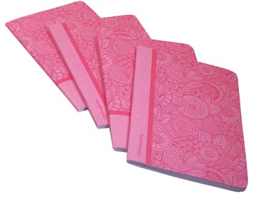 [900408] Pergamy mandala cahier, ft a5, ligné, 48 pages, rose