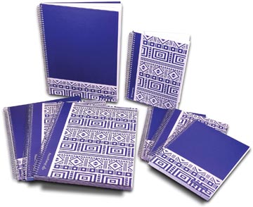 [900421] Pergamy ethnic carnet de notes ft a5, quadrillé 5 mm, bleu