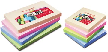 [900756] Pergamy notes, ft 76 x 127 mm, 4 couleurs assorties pastel, paquet de 12 blocs