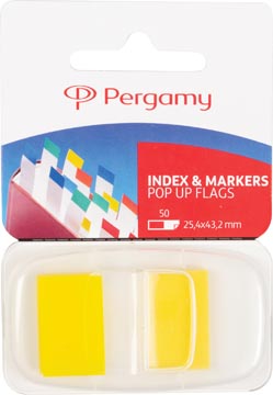 [900766] Pergamy index ft 43 x 25 mm, jaune