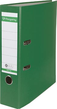 [900816] Pergamy classeur, pour ft a4, en carton recouvert de plastique recycolor, dos de 8 cm, vert