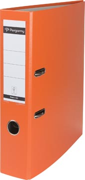 [900827] Pergamy classeur, pour ft a4, en carton recouvert de pp, sans bord de protection, dos de 7,5 cm, orange