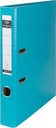 Pergamy classeur, pour ft a4, en carton recouvert de pp, sans bord de protection, dos de 5 cm, turquoise