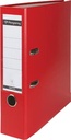 Pergamy classeur, pour ft a4, en carton recouvert de pp, avec bord de protection, dos de 8 cm, rouge