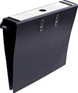 [900903] Pergamy classeur suspendu, ft a4, 2 pochettes, en carton, dos de 5 cm, noir