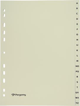 [901223P] Pergamy intercalaires, ft a4, en carton, a-z, 11 trous, beige