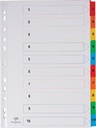 Pergamy intercalaires avec page de garde, ft a4, perforation 11 trous, couleurs assorties, set 1-10