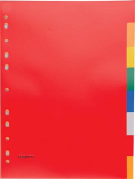 [901633] Pergamy intercalaires, ft a4, perforation 11 trous, pp, 8 onglets en couleurs assorties
