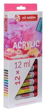 [9021712] Talens art creation peinture acrylique tube de 12 ml, set de 12 tubes en couleurs assorties