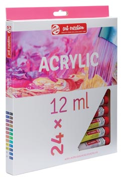 [9021724] Talens art creation peinture acrylique tube de 12 ml, set de 24 tubes en couleurs assorties
