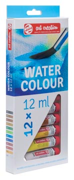 [9022012] Talens art creation aquarelle tube de 12 ml, set de 12 tubes en couleurs assorties