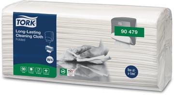 [90479] Tork long lasting papier de nettoyage, plié, w4, 90 feuilles, paquet de 4 pièces