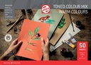 Talens papier à dessin de couleur, couleurs chaudes, ft a4