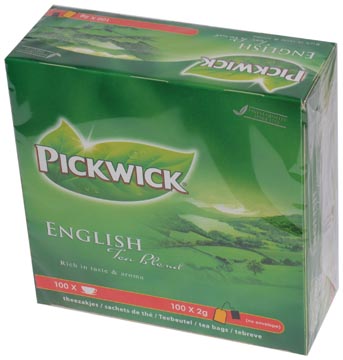 [91699] Pickwick thé, english tea blend, paquet de 100 pièces de 2 g