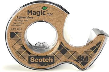 [91920D] Ruban adhésif magic tape a greener choice, ft 19 mm x 20 m, avec dérouleur de plastique recyclé