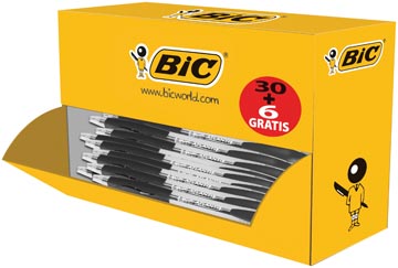 [920287] Bic stylo bille atlantis classic noir, boîte de 30 + 6 gratuit