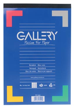 [9230] Gallery bloc de notes, ft a4, quadrillé 5 mm