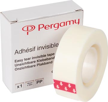 [924029] Pergamy ruban adhésif, invisible, ft 19 mm x 33 m