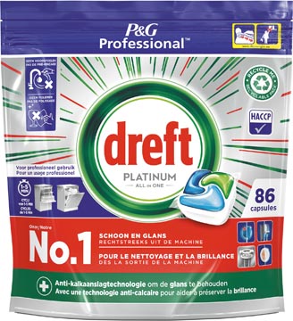 [9277664] Dreft tablettes pour lave-vaisselle all in one platinum, 86 capsules