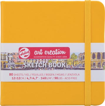 [9314114] Talens art creation carnet de croquis, jaune doré, ft 12 x 12 cm